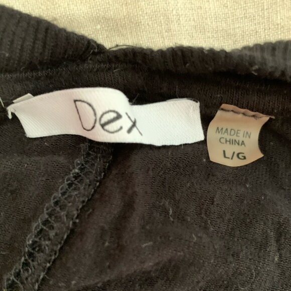 Dex Black Batwing Long Sleevev-Neck Top - Picture 4 of 5